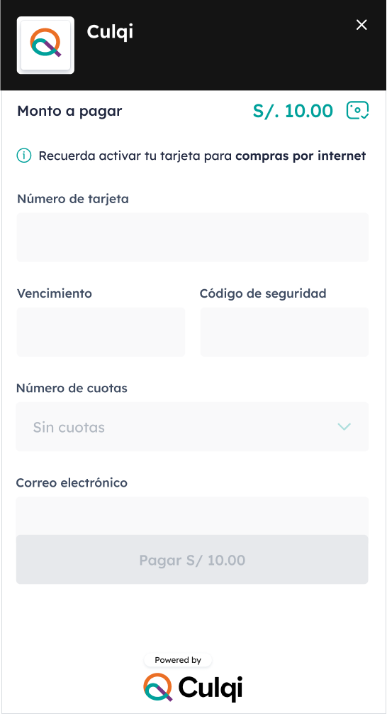 Culqi Checkout